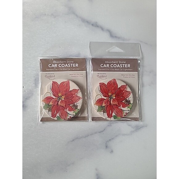 Robert Stanley Absorbent Car Coaster Home For Christmas - Picture 2 of 10